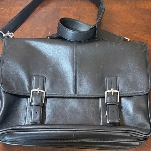 Coach Other - Leather Messenger Bag - Black